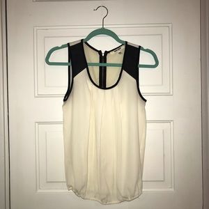 Leather Detailed Women’s Tank